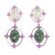 Ruby Zosite, Created Opal Dangle Earrings, 925 Sterling Silver, Platinum Embraced - 000354896997