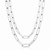 Eklexic Double Large Elongated Mask Chain, Plated Finish, 22?24 Inch Length, Adjustable Statement