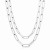 Eklexic Double Large Elongated Mask Chain, Plated Finish, 22?24 Inch Length, Adjustable Statement