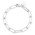 Silver Large Elongated Link Chain Bracelet - 000354785978