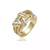 NYSA The Swarovski Crystal Cocktail Ring In Gold And Rose Gold - 740016244493