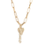 Eklexic Mara Charm Necklace, 26 Inch Chain, Extended Statement Length