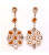 Canari Designs Smoky Quartz & Agate Sliced Drop Dangle Earrings Sterling Silver Rose Gold Plated Timeless Elegant Accent
