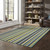 9' X 13' Blue Striped Stain Resistant Indoor Outdoor Area Rug - 606114570486