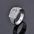 Illusion - Belt Style Ring Crafted In Hand Set CZ Stones On Sterling Silver - 740016259367