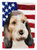 American Flag with Dog Artwork Flag Canvas House Size - 194030218099