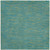 7' X 7' Blue And Green Square Striped Non Skid Indoor Outdoor Area Rug - 606114455998