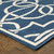 2' X 8' Navy Geometric Stain Resistant Indoor Outdoor Area Rug - 606114574538