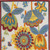 3' X 4' Yellow And Teal Floral Non Skid Indoor Outdoor Area Rug - 606114455592