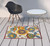 3' X 4' Yellow And Teal Floral Non Skid Indoor Outdoor Area Rug - 606114455592