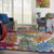 7’x 10’ Multicolored Leaves Indoor Outdoor Area Rug - 4512822811734