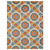 5’ x 7’ Orange Floral Lattice Indoor Outdoor Area Rug