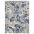 Homeroots Home Decor Blue Gray Jacobean Floral Indoor Outdoor Area Rug, Blue Gray, 7' x 9'