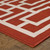 4' X 6' Red Geometric Stain Resistant Indoor Outdoor Area Rug - 606114575429