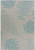 8’ x 10’ Teal Fern Leaves Indoor Outdoor Area Rug