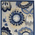 2' X 12' Blue And Grey Floral Non Skid Indoor Outdoor Runner Rug - 606114455493