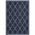 5' X 8' Blue and Ivory Geometric Stain Resistant Indoor Outdoor Area Rug - Blue, Ivory