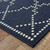 5' X 8' Blue and Ivory Geometric Stain Resistant Indoor Outdoor Area Rug - Blue, Ivory