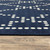 5' X 8' Blue and Ivory Geometric Stain Resistant Indoor Outdoor Area Rug - Blue, Ivory