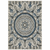 3' X 5' Blue and Beige Geometric Stain Resistant Indoor Outdoor Area Rug