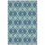 4' X 6' Blue and Ivory Geometric Stain Resistant Indoor Outdoor Area Rug