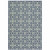 5' X 8' Ivory Geometric Stain Resistant Indoor Outdoor Area Rug