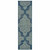 2' X 8' Navy Oriental Stain Resistant Indoor Outdoor Area Rug - 606114582489
