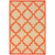 10' X 13' Orange Geometric Stain Resistant Indoor Outdoor Area Rug