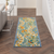 8' Blue And Orange Indoor Outdoor Runner Rug