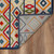2' X 4' Ivory And Blue Southwestern Stain Resistant Indoor Outdoor Area Rug