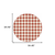 8' X 8' Red and Ivory Round Geometric Stain Resistant Indoor Outdoor Area Rug