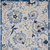 9' X 12' Blue And Grey Toile Non Skid Indoor Outdoor Area Rug - 606114454717