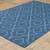 4' X 6' Navy Geometric Stain Resistant Indoor Outdoor Area Rug - 606114575269
