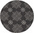 8' Charcoal Grey Hand Woven UV Treated Geometric Traditional Round Indoor Outdoor Area Rug - 4512822925417