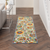 6' Green And Ivory Indoor Outdoor Runner Rug