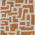 9' X 12' Terra Cotta And Gray Abstract Washable Indoor Outdoor Area Rug