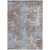 9' X 12' Mocha and Blue Abstract Washable Non Skid Indoor Outdoor Area Rug