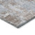 9' X 12' Mocha and Blue Abstract Washable Non Skid Indoor Outdoor Area Rug