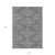 8' X 10' Charcoal And Silver Geometric Washable Indoor Outdoor Area Rug