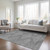 8' X 10' Charcoal And Silver Geometric Washable Indoor Outdoor Area Rug