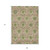 9' X 12' Olive Green And Fern Green Medallion Washable Indoor Outdoor Area Rug