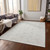 8' X 10' Ivory And Taupe Geometric Washable Indoor Outdoor Area Rug