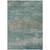 10' X 14' Aqua And Beige Abstract Washable Indoor Outdoor Area Rug