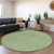 8' Green And Beige Round Geometric Washable Indoor Outdoor Area Rug - 608219269999