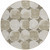 8' Taupe Beige And Gray Round Abstract Washable Indoor Outdoor Area Rug - 608219163358