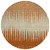 8' Copper Brown And Beige Round Striped Washable Indoor Outdoor Area Rug