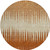 8' Copper Brown And Beige Round Striped Washable Indoor Outdoor Area Rug
