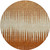 8' Copper Brown And Beige Round Striped Washable Indoor Outdoor Area Rug