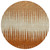 8' Copper Brown And Beige Round Striped Washable Indoor Outdoor Area Rug