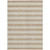 10' X 14' Beige Striped Washable Non Skid Indoor Outdoor Area Rug